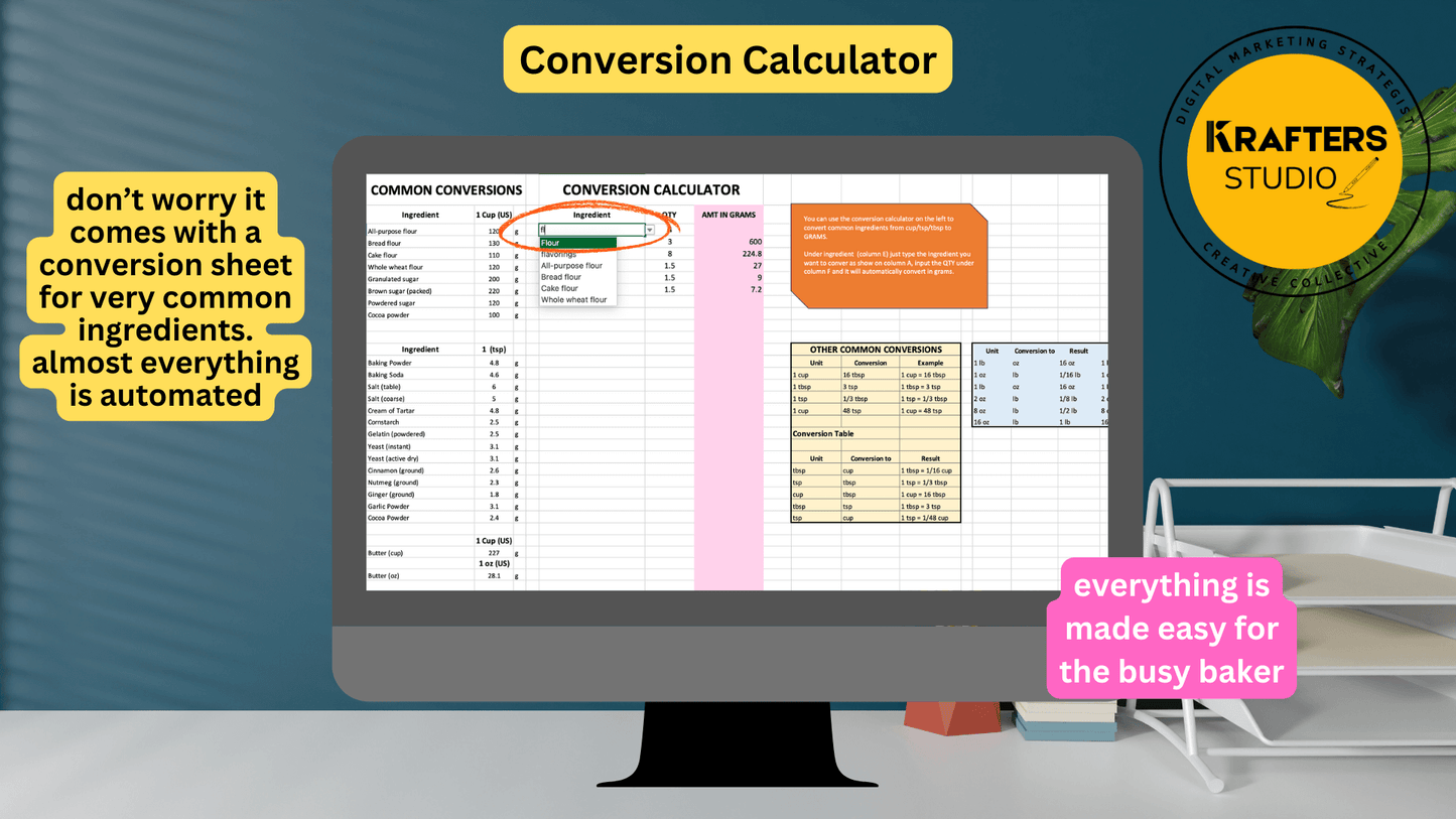 Recipe Costing Calculator for Food Business Excel Edition