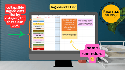 Recipe Costing Calculator for Food Business Excel Edition